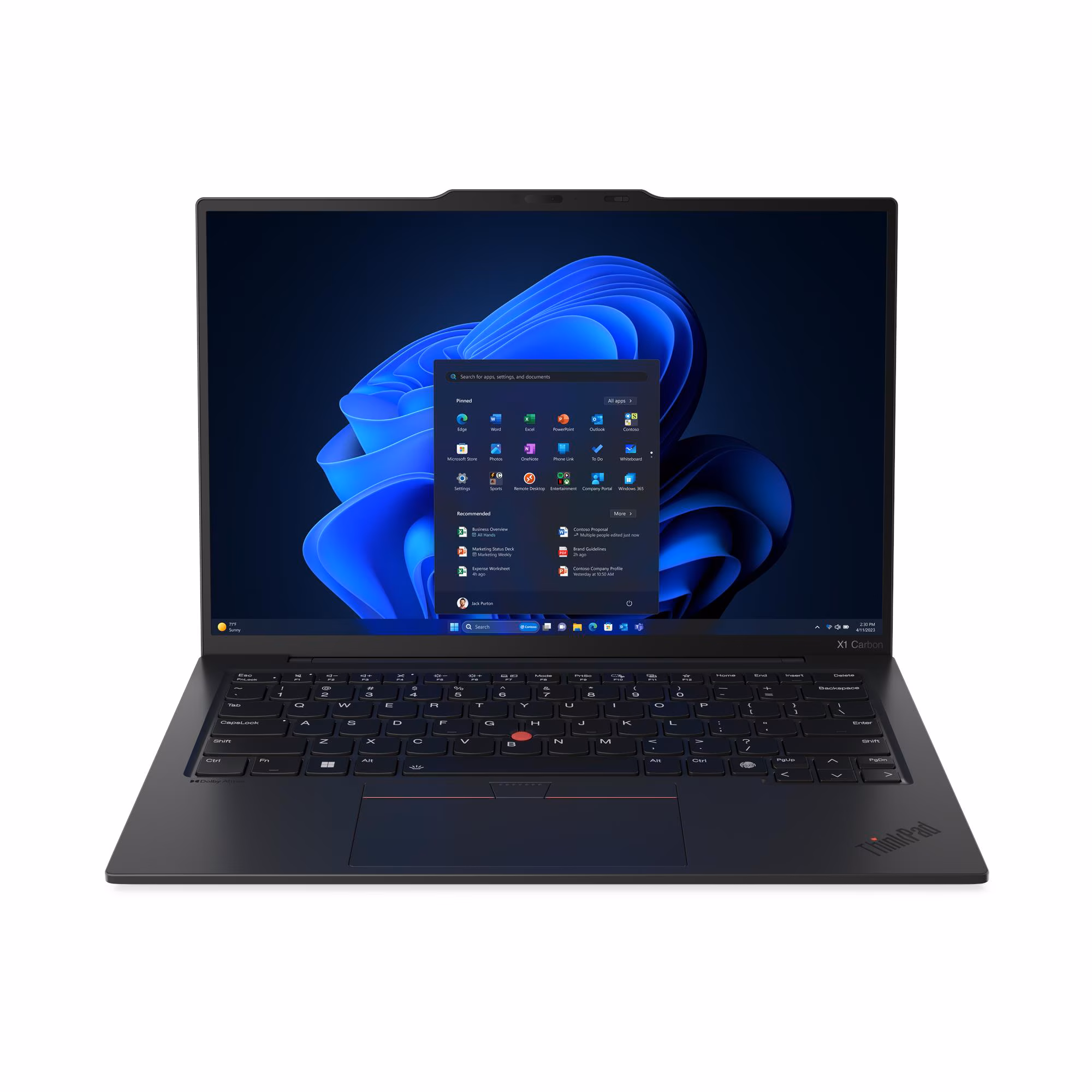 لابتوب لينوفو ثينك باد X1 كاربون، انتل كور ألترا 7، 32 جيجابايت رام، 1 تيرا بايت SSD، شاشة 14 بوصة IPS، ويندوز 11 بروفيشنال - أسود