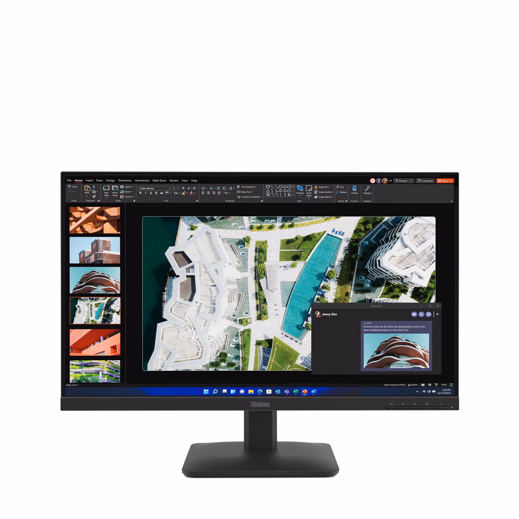 شاشة كمبيوتر لينوفو ثينك فيجن S27-4e مقاس 27 بوصة بدقة فل اتش دي IPS، أسود